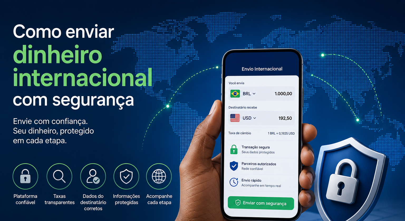 Como enviar dinheiro internacional com segurança