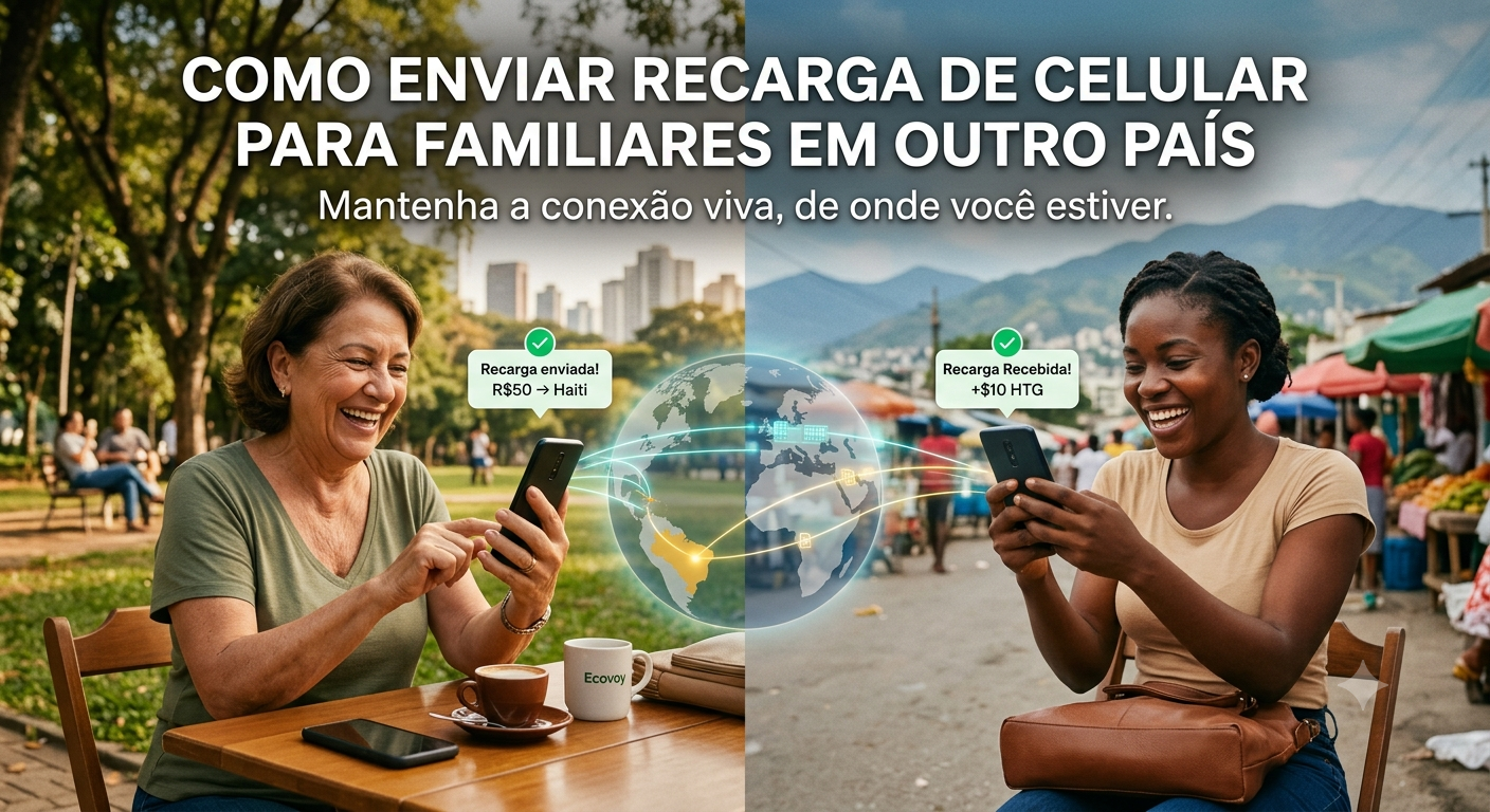 Como enviar recarga de celular para familiares em outro país